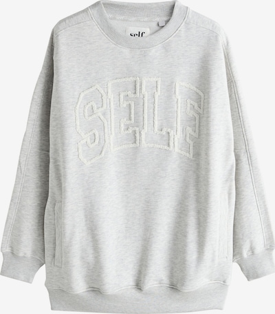 self. Sweatshirt in XS in Light grey / White, Item view