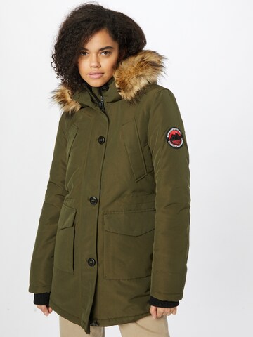 Superdry Winterjas 'Everest' in Groen: voorkant