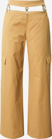 The Ragged Priest Wide leg Pants 'EARTHLING' in Brown: front