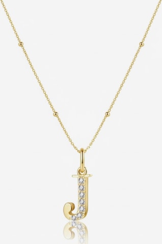 Hey Happiness Ketting 'Letter J' in Goud: voorkant