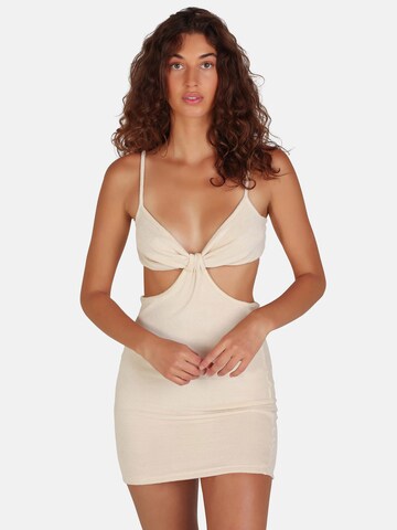 OW Collection - Vestido de playa 'TOWEL' en beige: frente