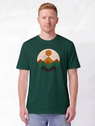 Watapparel Shirt 'Geometric Landscape 2' in Green: front