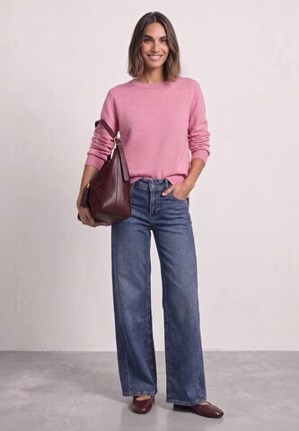 STREET ONE Langarm Pullover mit Boat Neck in Pink