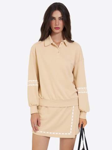 Tenue d'intérieur Imily Bela en beige : devant