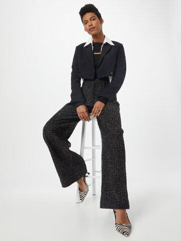 Gestuz Wide leg Pleat-Front Pants 'Jeanetta' in Black