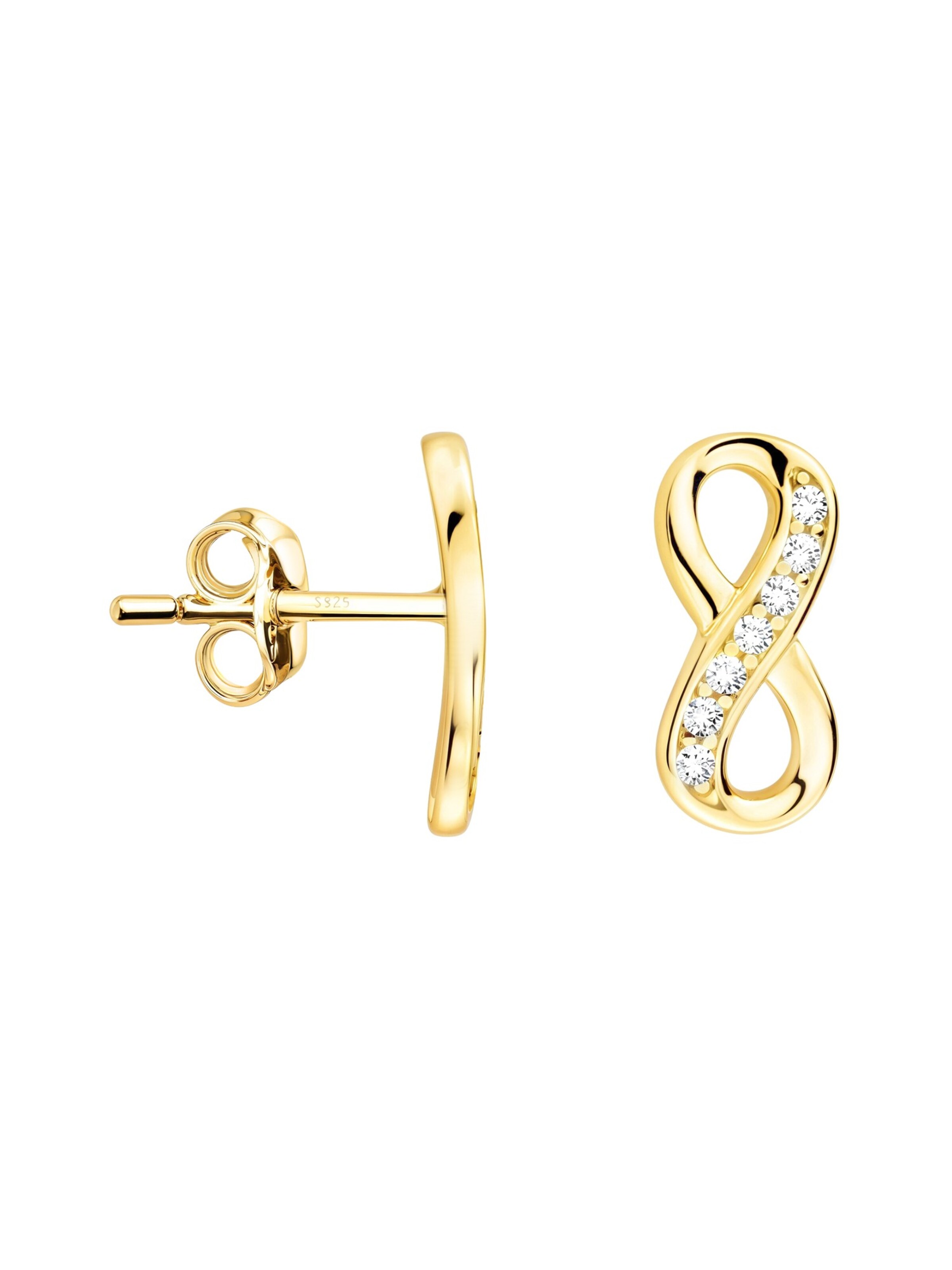 Sofia Milani Ohrringe 'Infinity'‌‌‌‌‌‌‌‌ in Gold: Vorderseite
