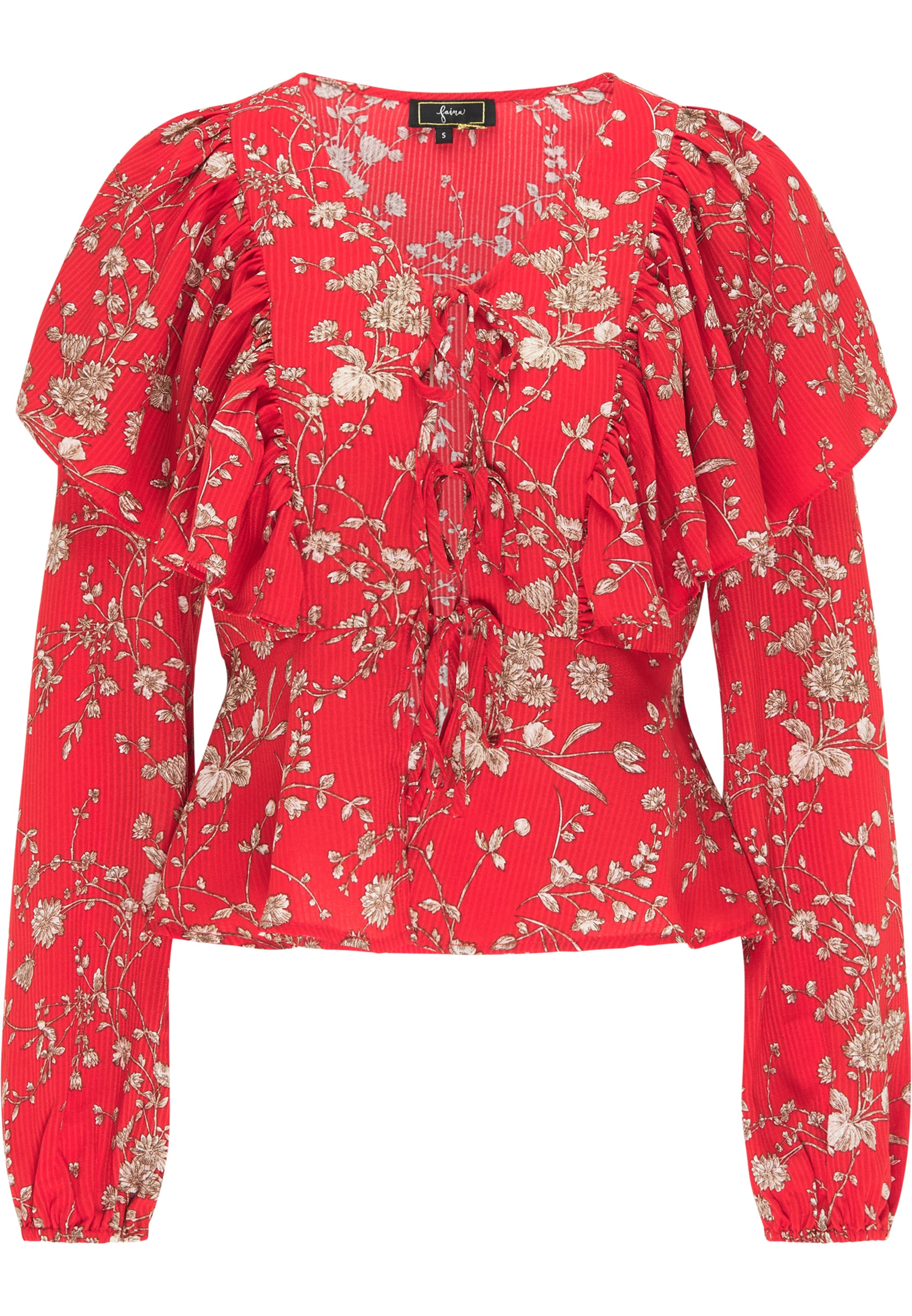 sarkans faina Blūze: no priekšpuses