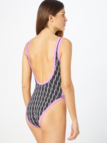 Calvin Klein Swimwear Bustier Badpak in Zwart