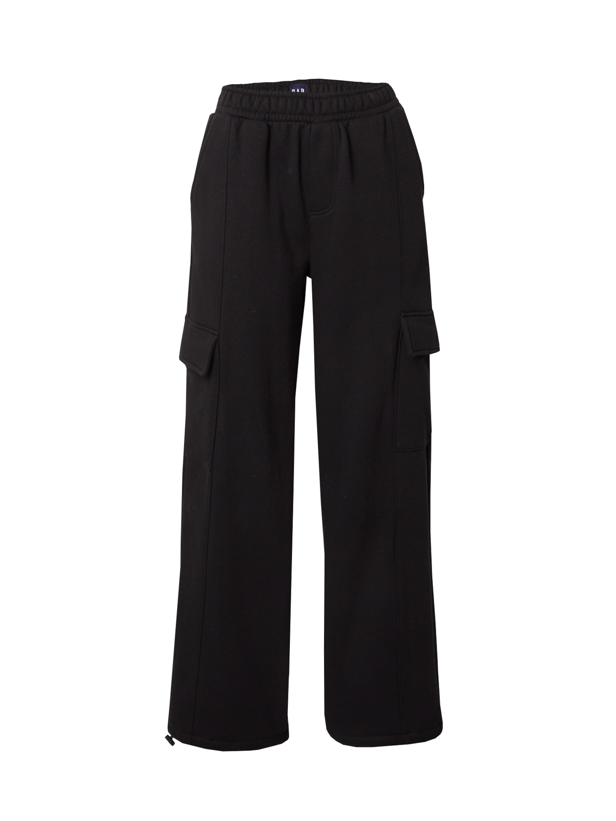 Wide leg Pantaloni cargo di GAP in nero: frontale