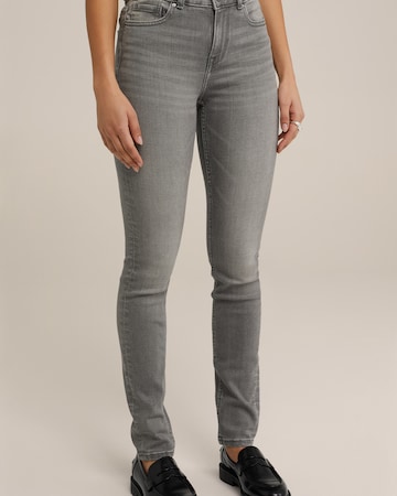 WE Fashion Skinny Jeans in Grijs: voorkant