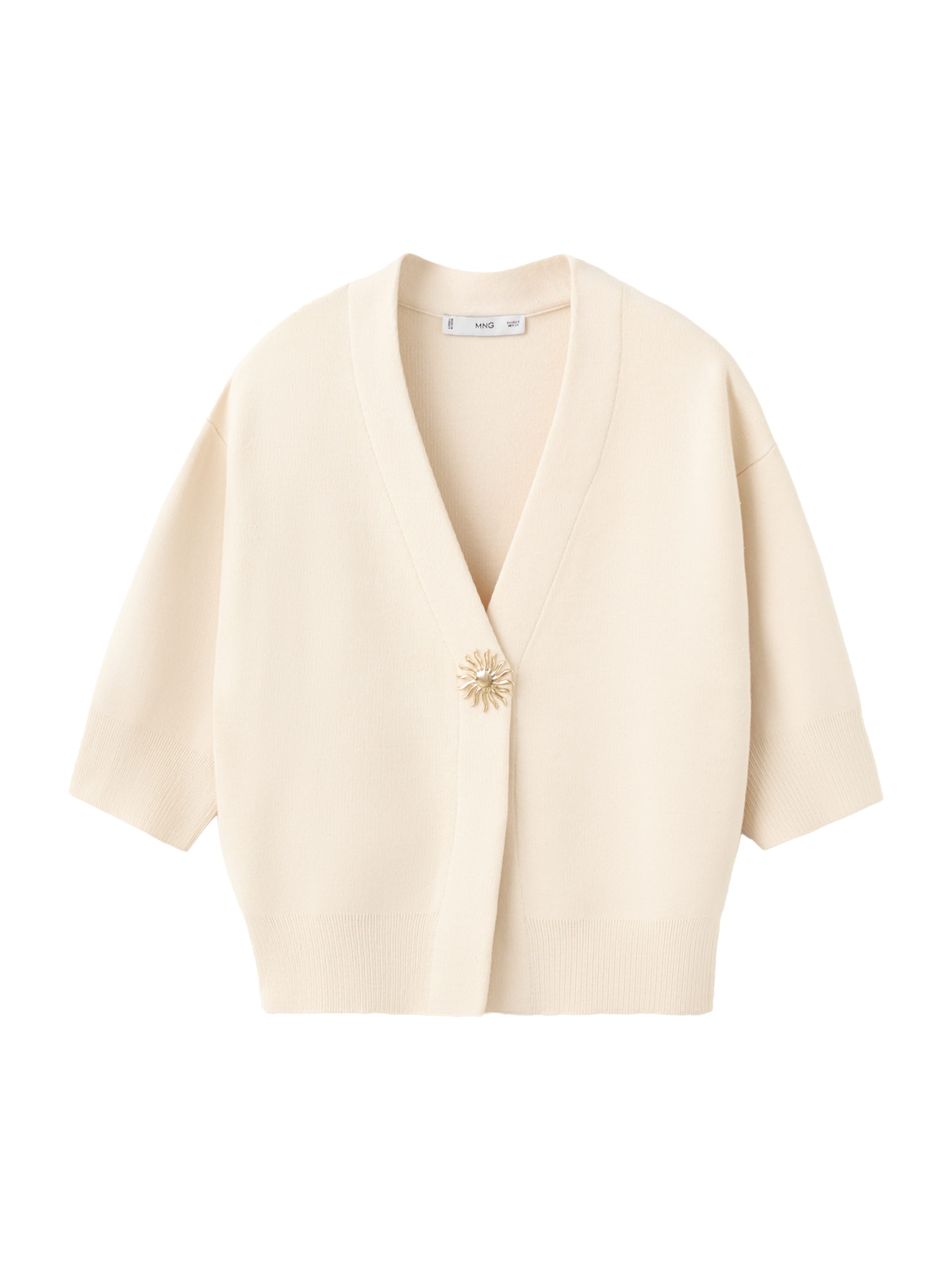 Geacă tricotată 'HELIA' de la MANGO pe bej: față