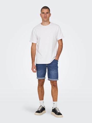 Only & Sons Regular Shorts in Blau