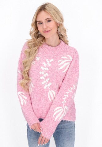 Pull-over IZIA en rose : devant