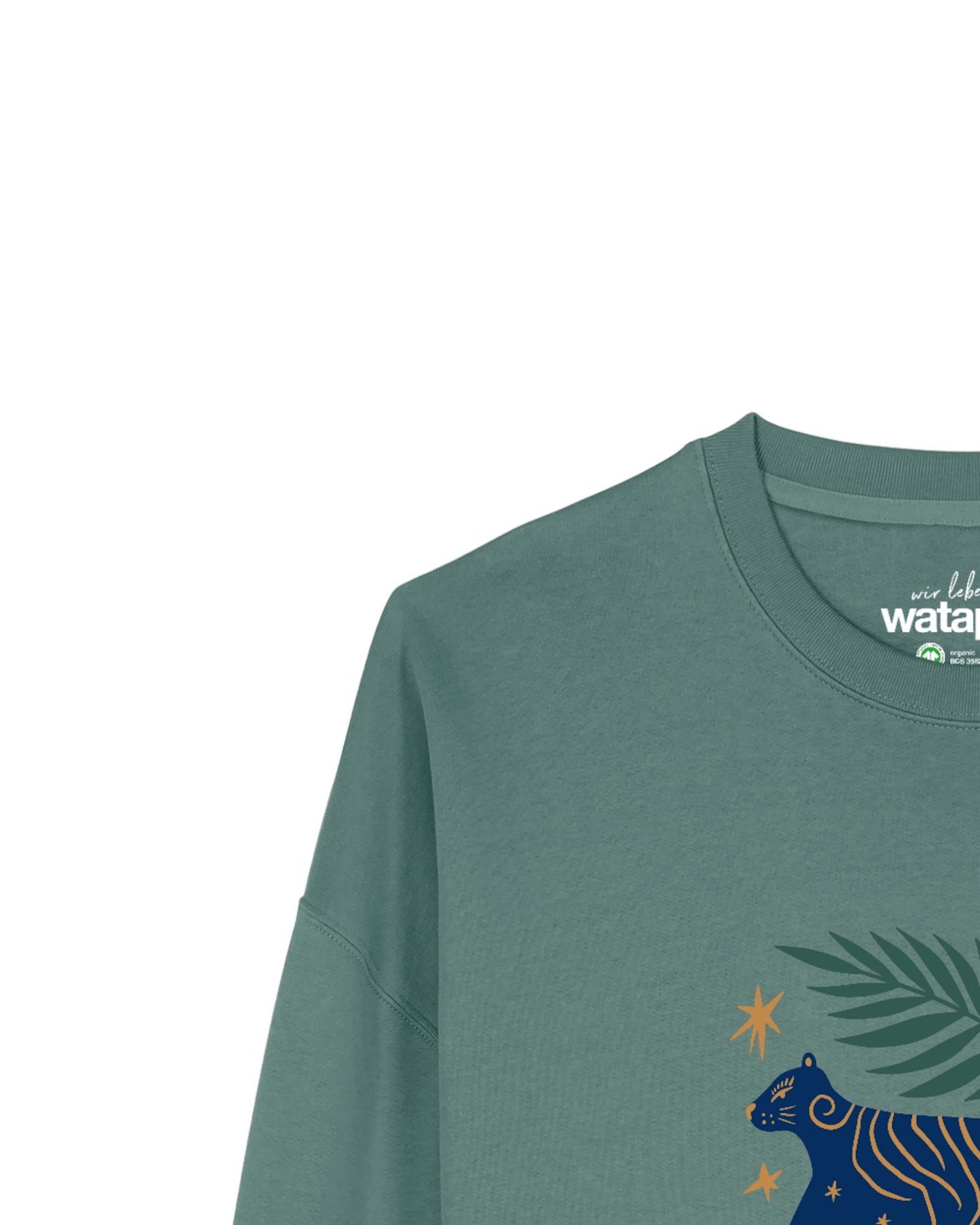 Sweat-shirt 'Love and flex ' Watapparel en vert