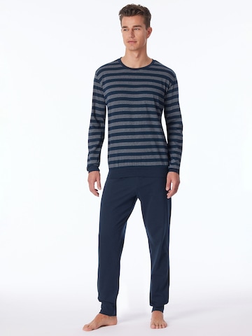 uncover by SCHIESSER Pyjama lang ' UNCOVER Nightwear ' in Blauw: voorkant