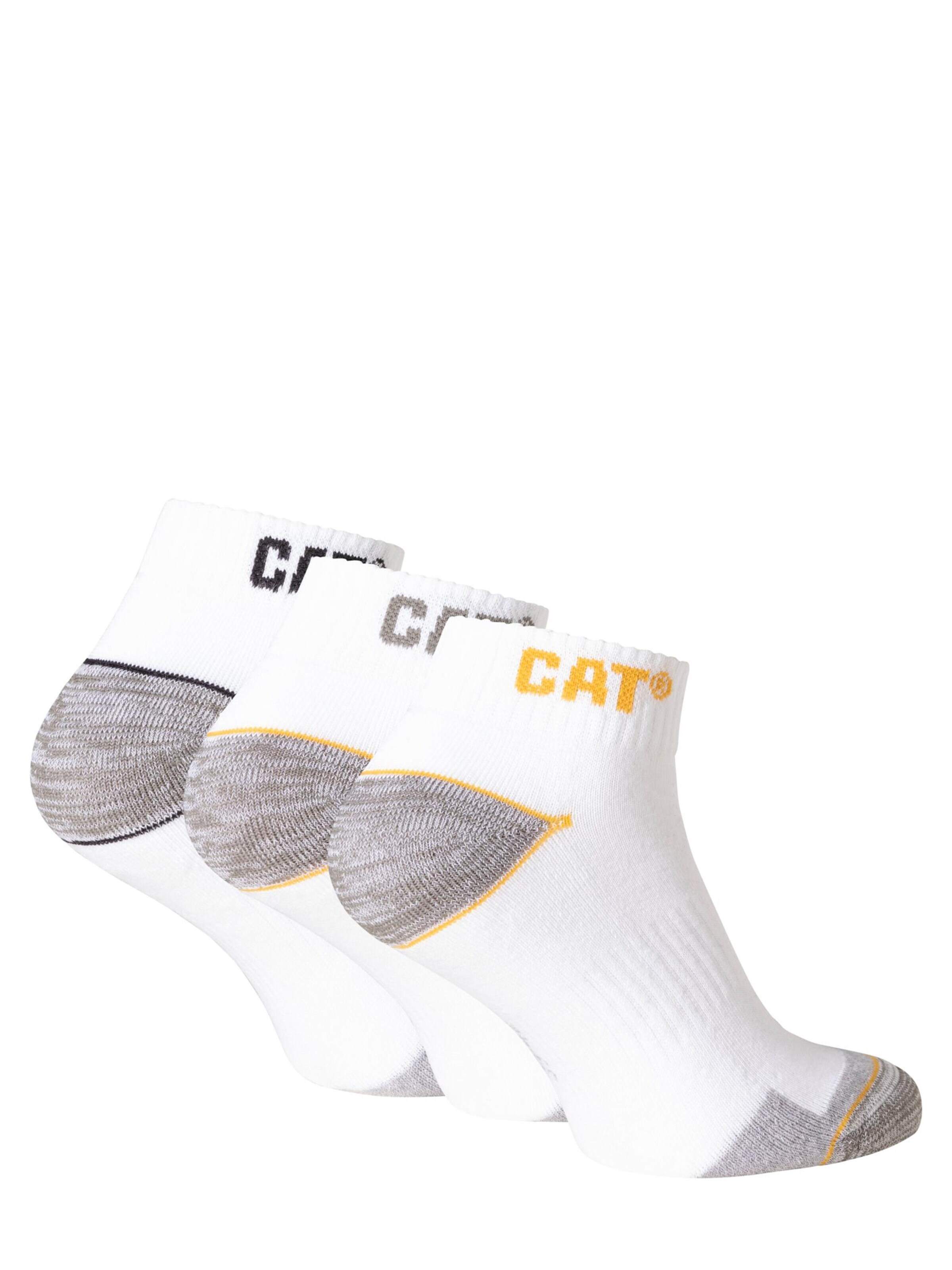 CATERPILLAR Enkelsokken 'CAT Enkelsokken Heren Work Sneakers 9-paar Korte Werksokken' in Wit