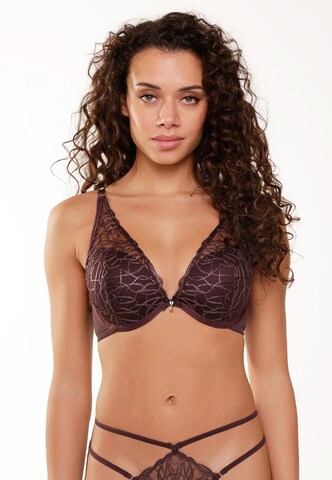 LingaDore - Triangular Soutien em cinzento: frente