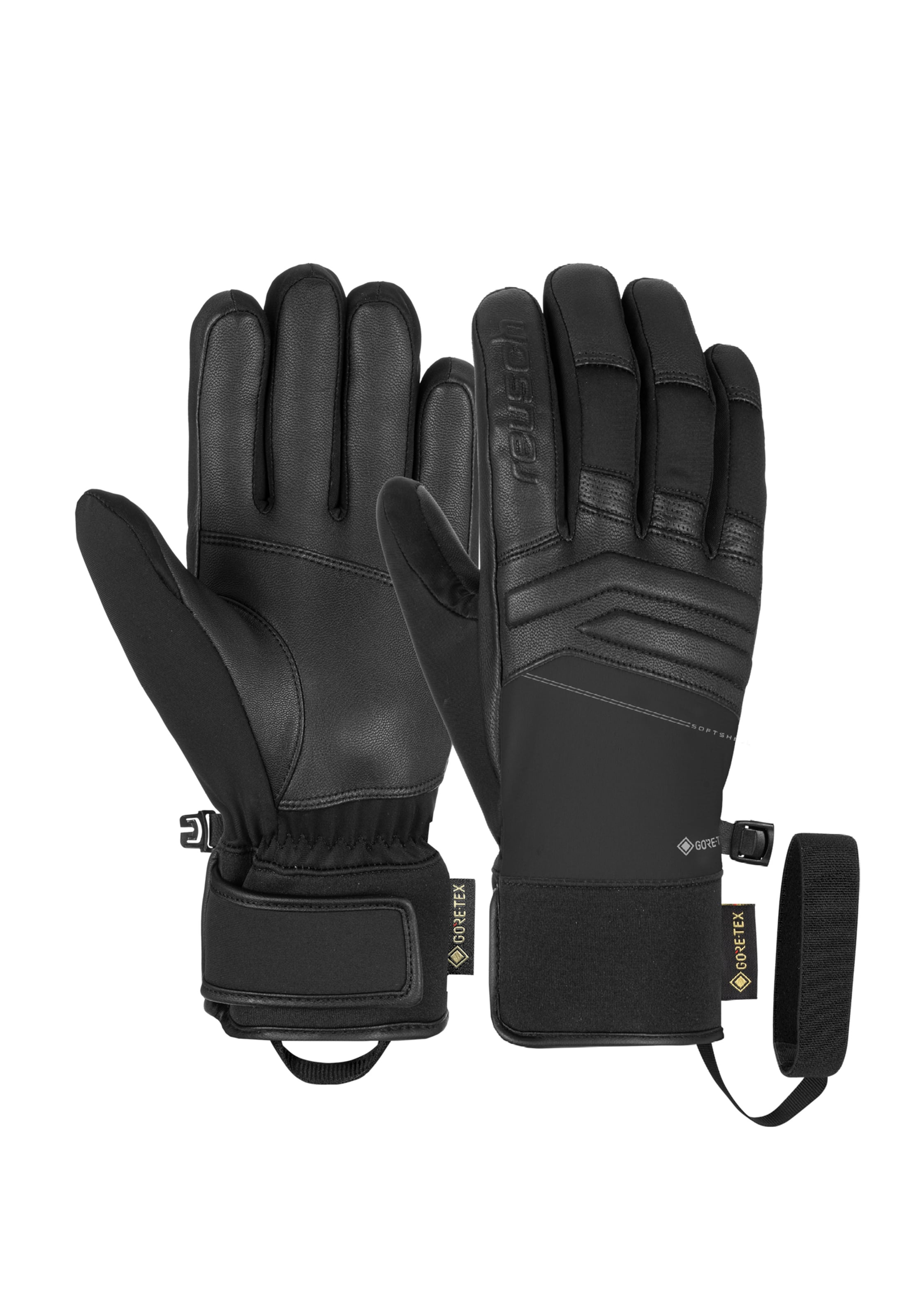 REUSCH Fingerhandschuhe 'Jupiter' in Schwarz: Vorderseite