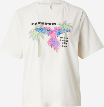 ONLY T-Shirt 'KAYA' in hellblau / hellgrün / pink / weiß, Produktansicht