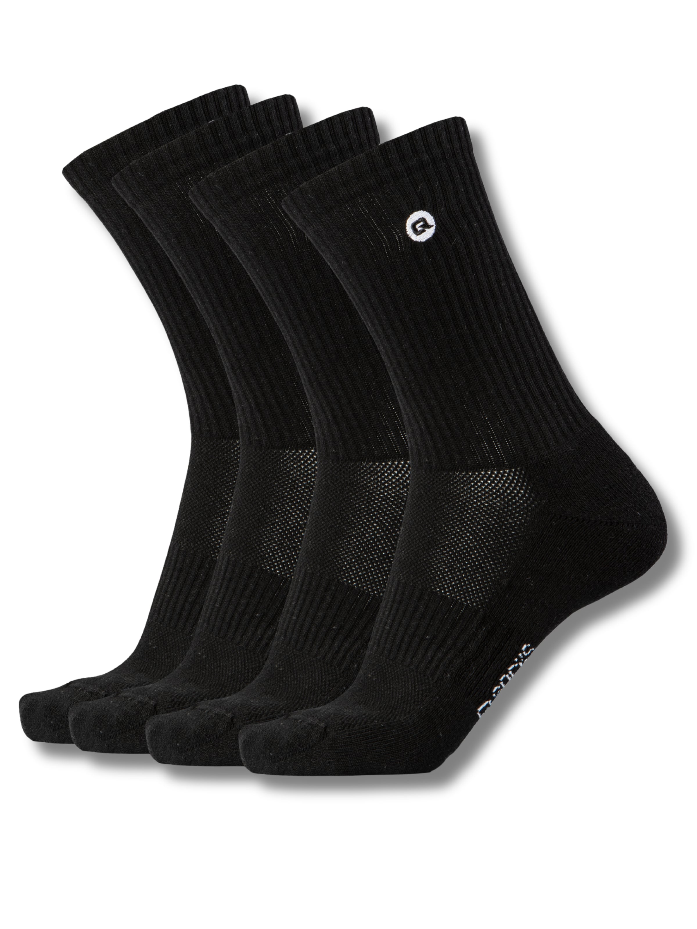 Chaussettes QOLONIA en noir : devant