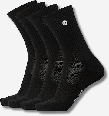 Chaussettes QOLONIA en noir : devant