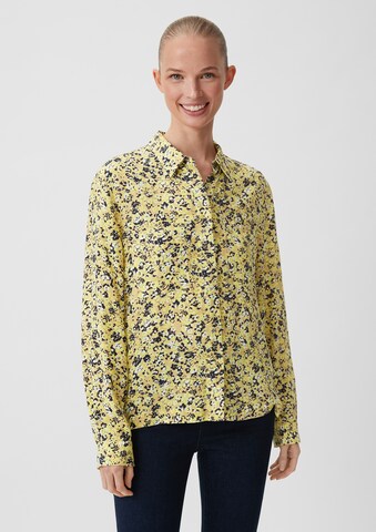 Camicia da donna di comma casual identity in giallo: frontale