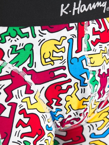 JACK & JONES Bokserki 'KEITH HARING' w kolorze różowy