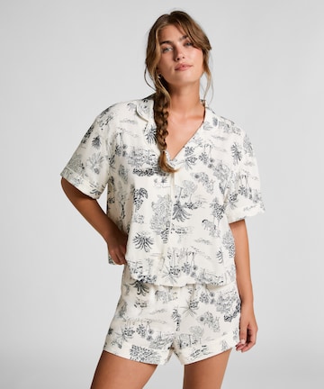 Hunkemöller Pyjamahose in Weiß