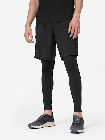 Regular Pantalon de sport 4F en noir : devant