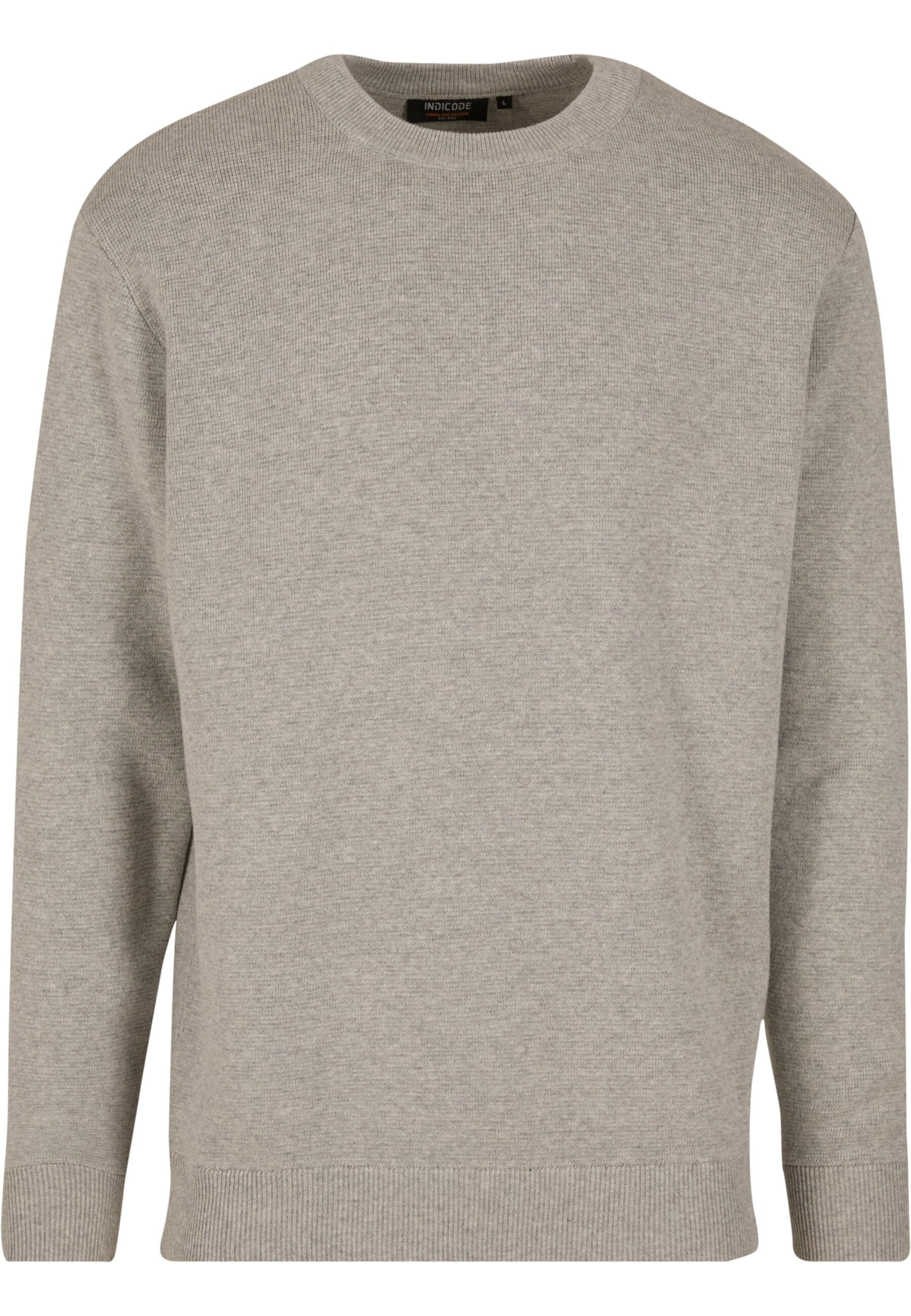INDICODE JEANS Svetr 'Bellino' – šedá: přední strana
