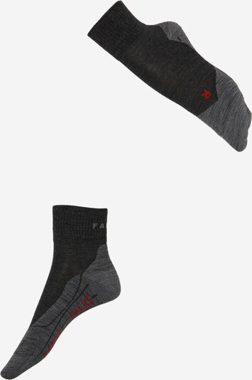 FALKE Sportsocken in anthrazit / graumeliert / rot, Produktansicht