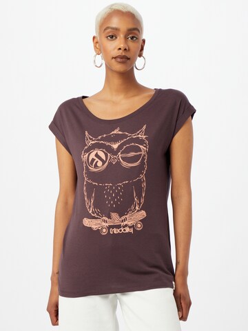 Iriedaily T-Shirt 'Skateowl 2' in Braun: predná strana