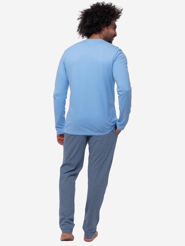 Mey Pyjama lang 'Round Geo'‌‌‌ in Blau
