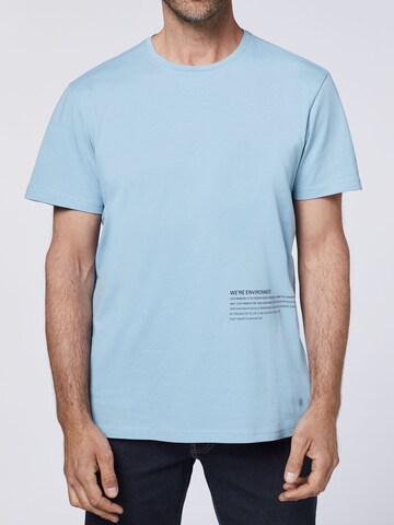 Detto Fatto T-Shirt ' mit Statement-Schriftzug ' in Blau