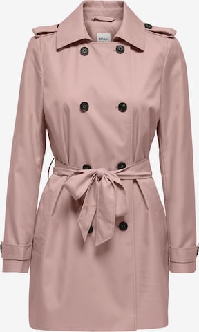 Manteau mi-saison 'MEGAN' ONLY en rose : devant