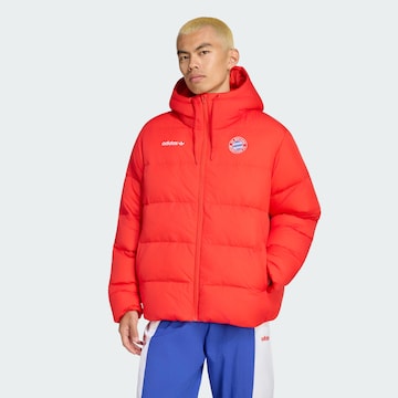 ADIDAS PERFORMANCE Μπουφάν πεζοπορίας 'FC Bayern München' σε κόκκινο: μπροστά