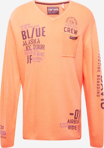 CAMP DAVID Sweater in Orange: front