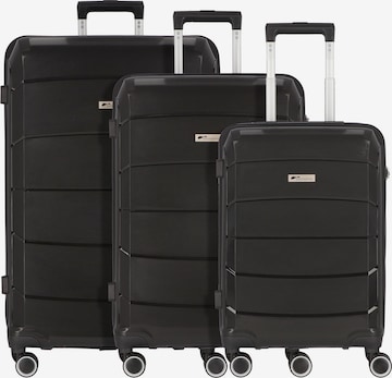 cocoono Suitcase Set in Black: front