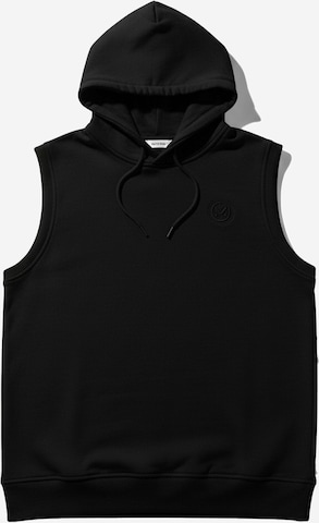 Sweat-shirt 'Loose Fit Sleeveless Hoodie - Black' Kleidermafia en noir : devant