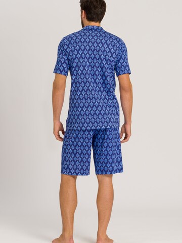 Hanro Pyjama kort 'Night & Day' in Blauw