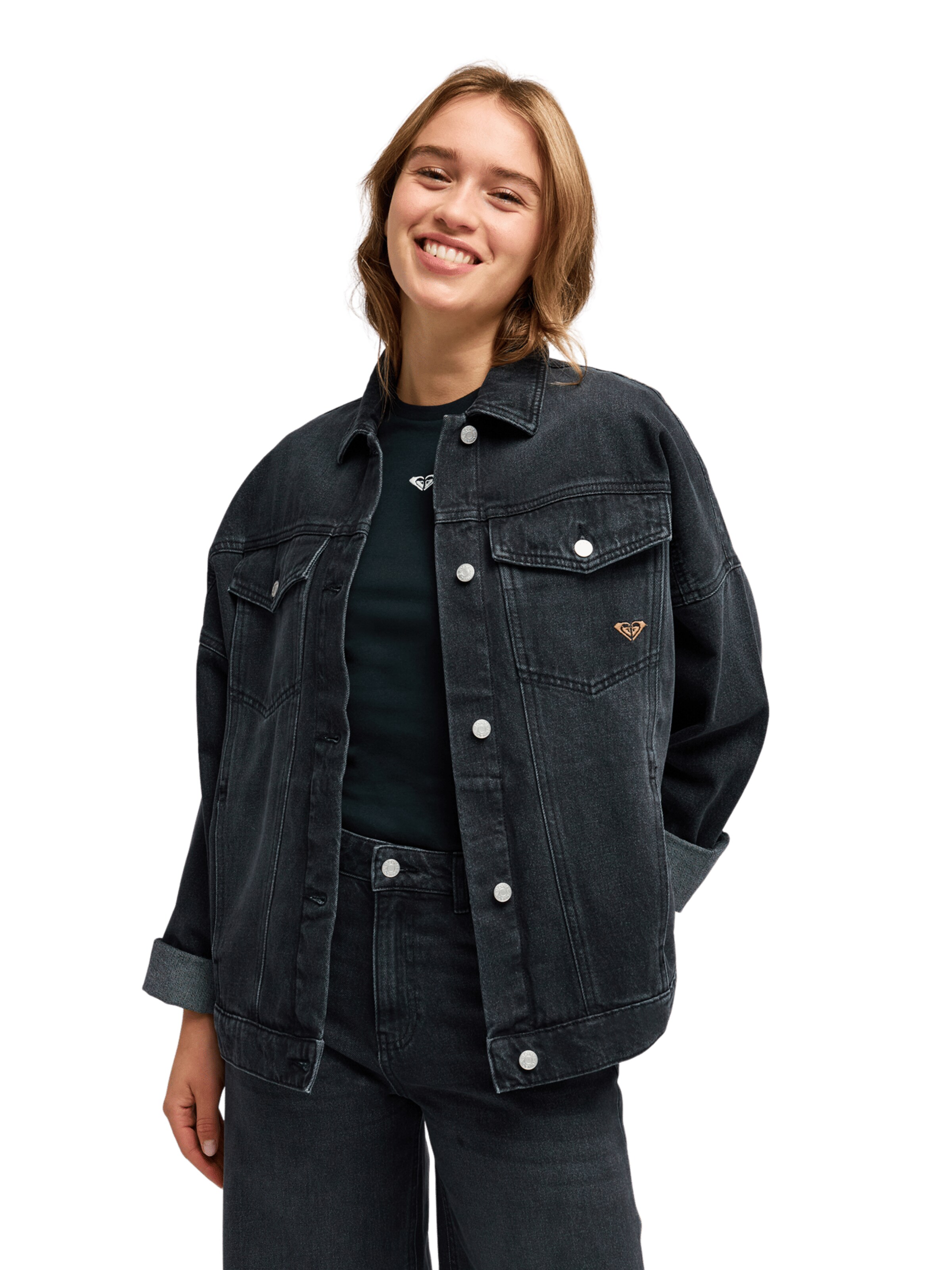 ROXY Between-Season Jacket in Black: front