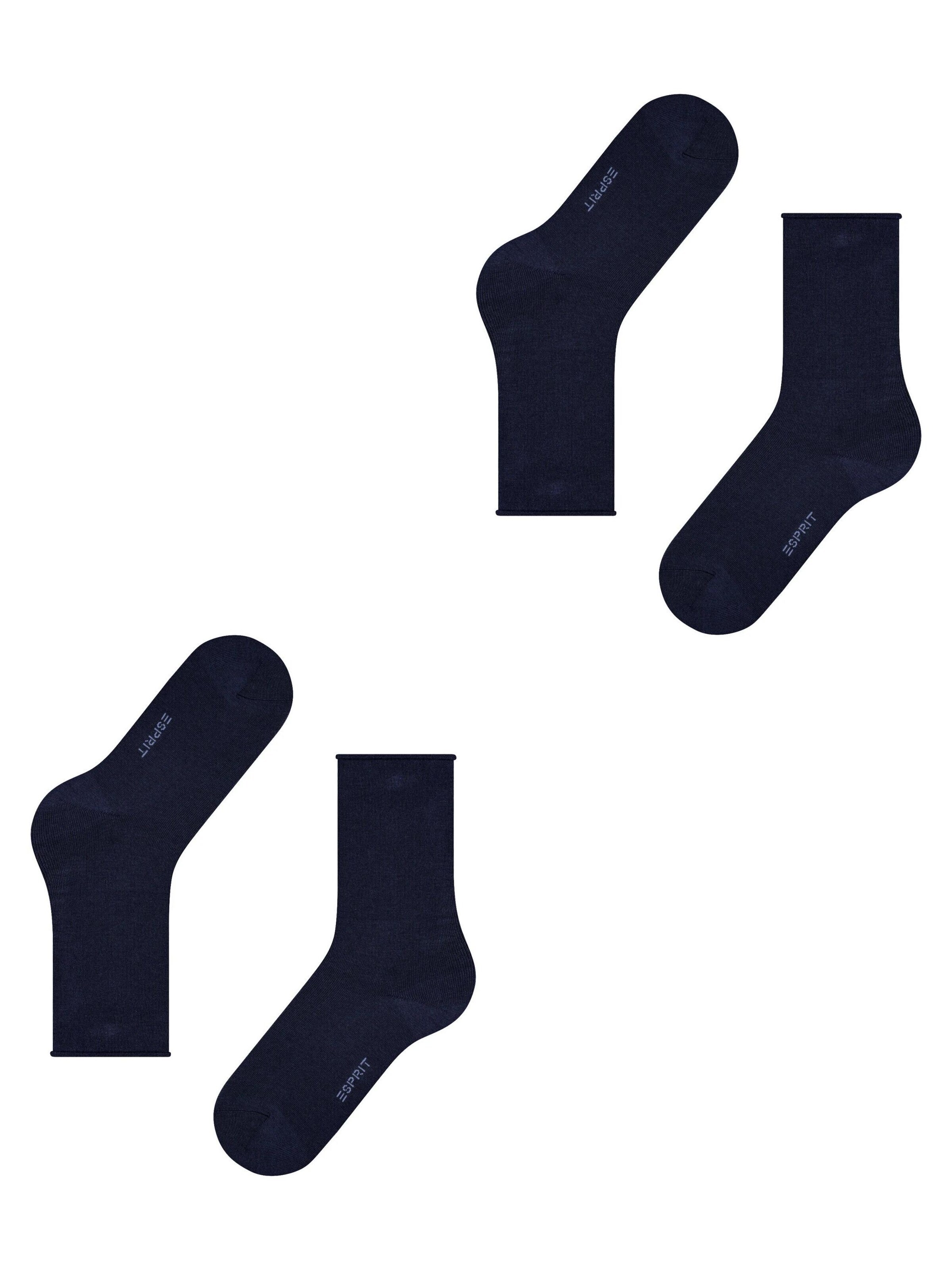 ESPRIT Socken 'Basic Pure 2-Pack'‌‌‌ in Blau