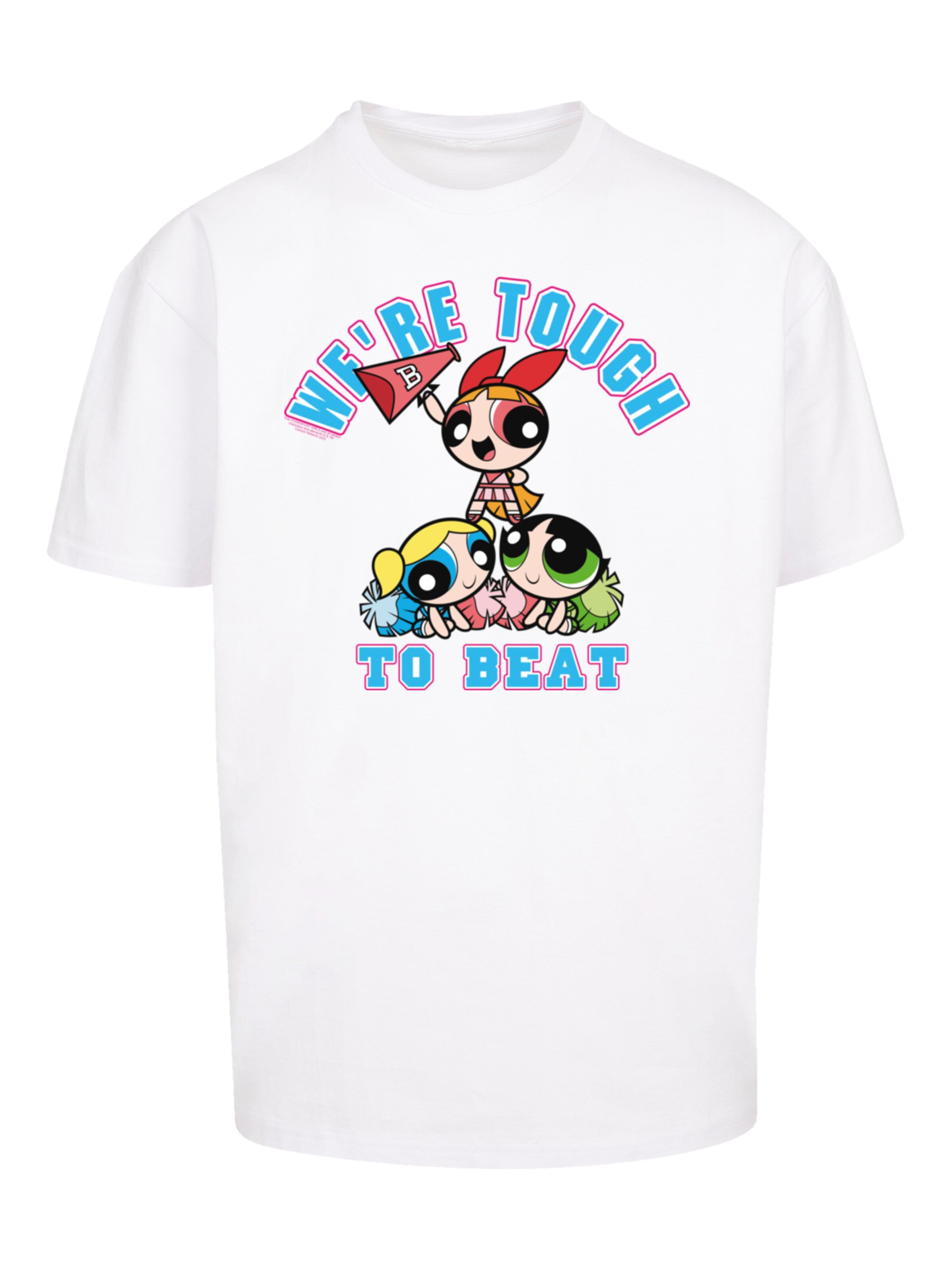 F4NT4STIC Shirt 'Powerpuff Girls Tough To Beat' in Wit: voorkant