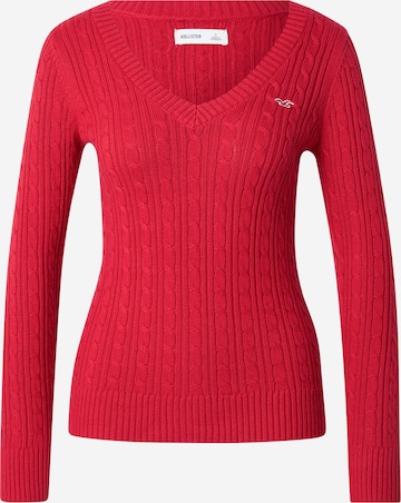 Pull-over HOLLISTER en rouge : devant