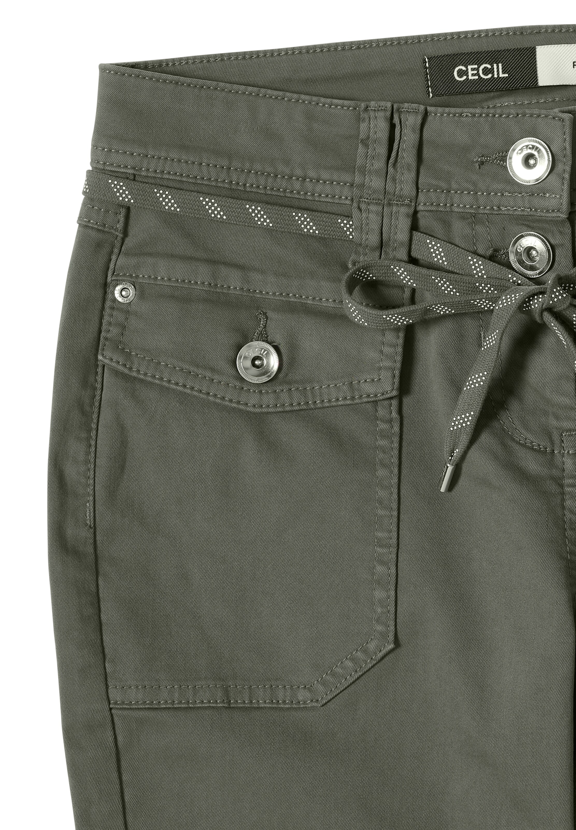 CECIL Slim fit Pants 'Scarlett' in Green
