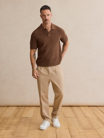 DAN FOX APPAREL Regular Trousers 'Jannek' in Beige