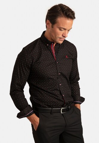 Sir Raymond Tailor Regular Fit Hemd 'Risor' in Schwarz