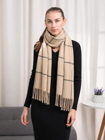 alberto cabale Halsduk 'Line' i beige: framsida