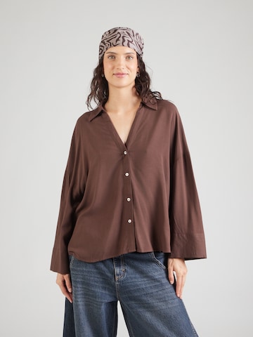 JDY Bluse 'JDYLAUREL' in Braun: Vorderseite