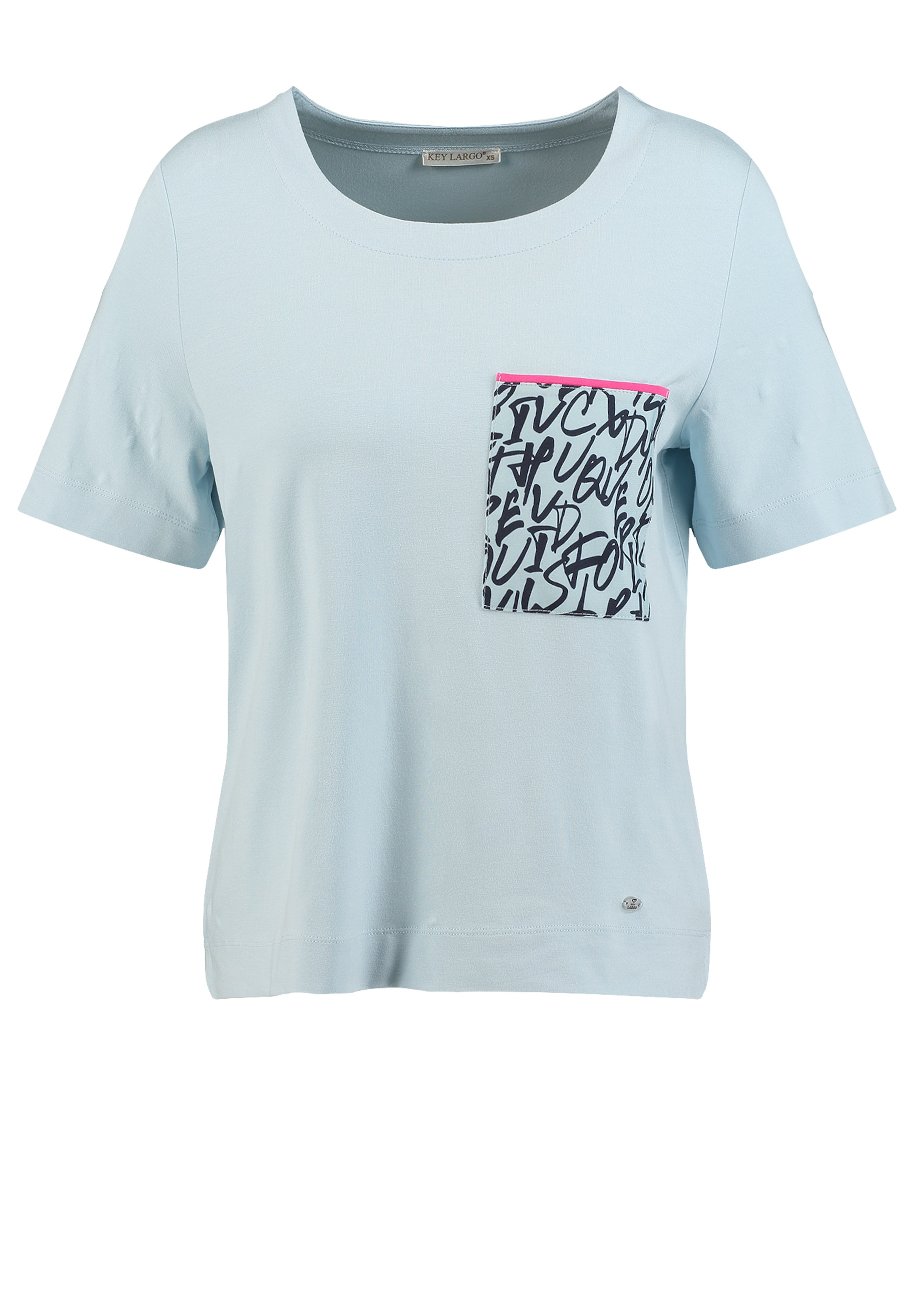 Key Largo T-shirt 'Script' i blå: framsida